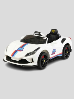 1000125117.jpg Toy House Ferrari Car with Windshield Light - White - (Age 1-5)