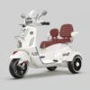 Vespa Scooter 2 Seater Big Size - White (Age 2-8)