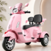 1000927380.png Vespa Scooter 2 Seater Big Size - Pink (Age 2-8)