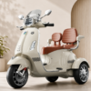 Vespa Scooter 2 Seater Big Size - White (Age 2-8)