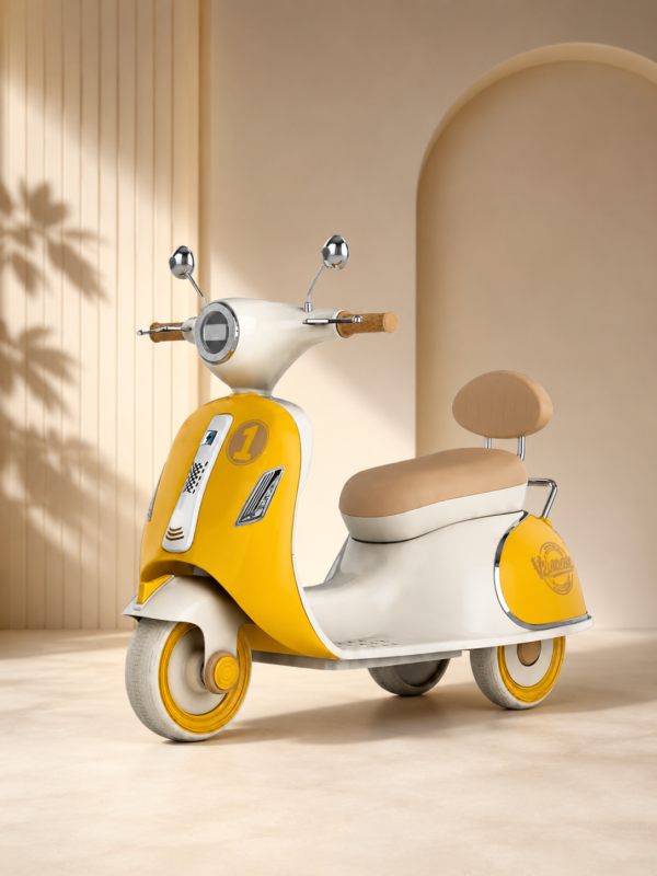Toy House Vespa Scooty - Yellow (Age 2-6)